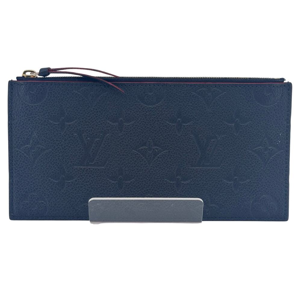 Louis Vuitton LV Empriente Leather Zip Pouch Navy Blue